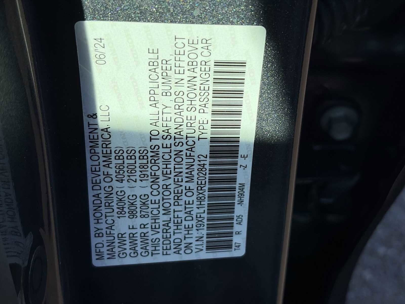 2024 Honda Civic Hatchback Sport Touring