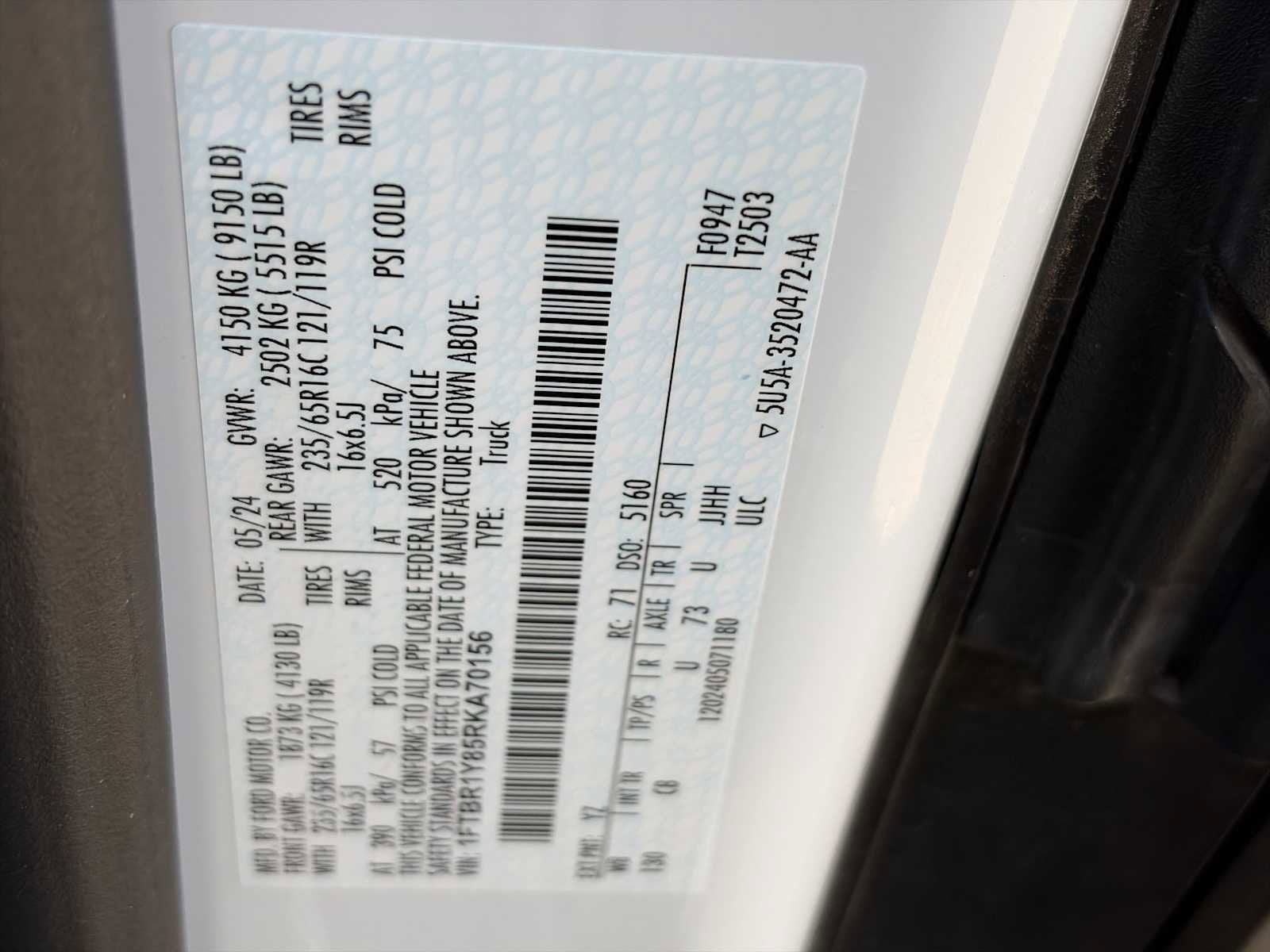 2024 Ford Transit Cargo Van Base