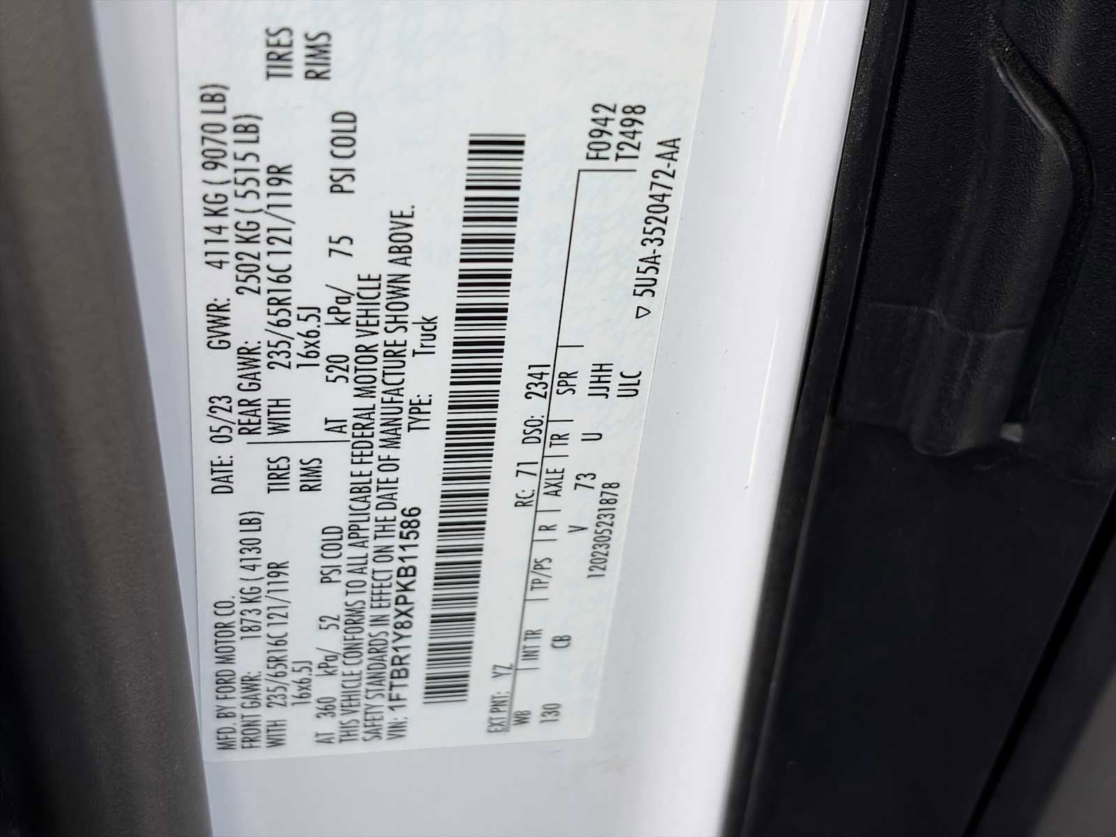 2023 Ford Transit Cargo Van Base