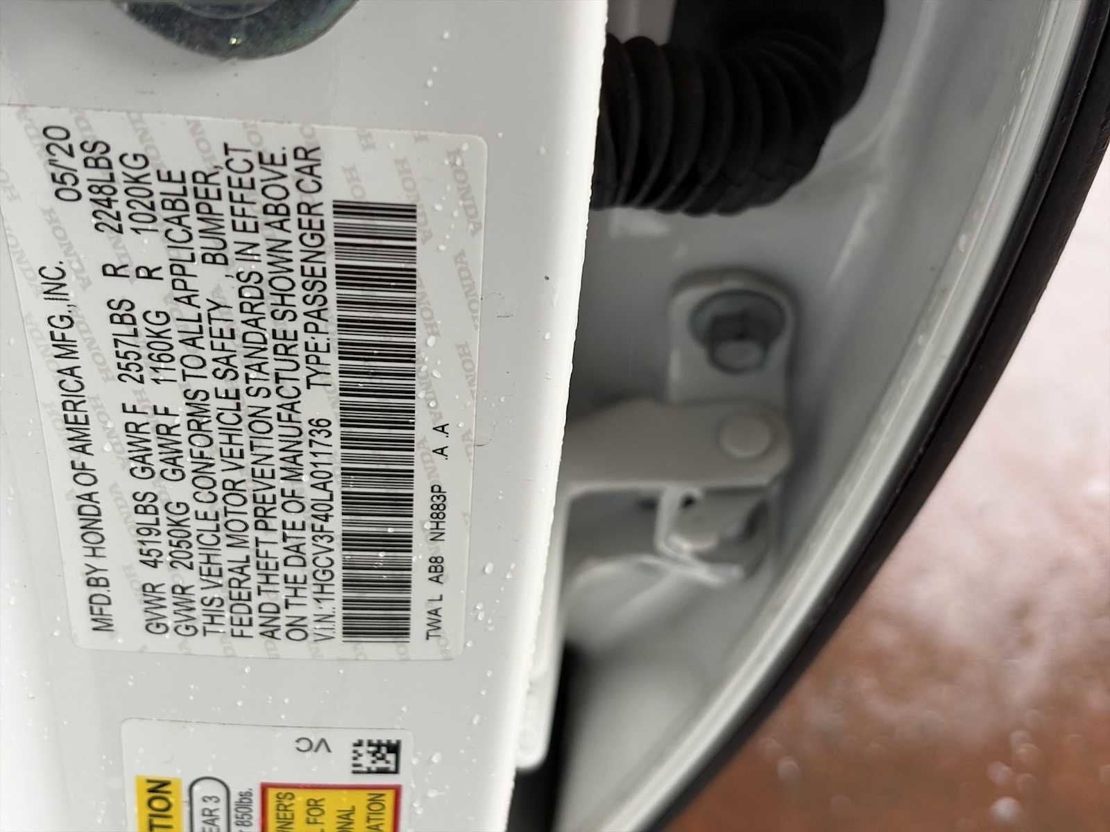 2020 Honda Accord Hybrid EX