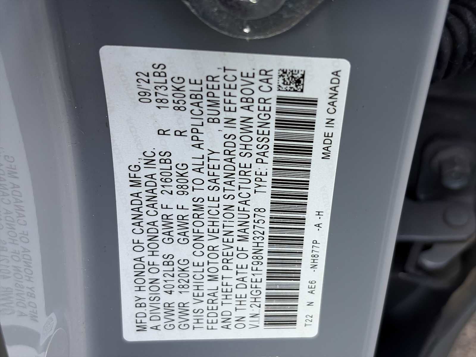 2022 Honda Civic Sedan Touring