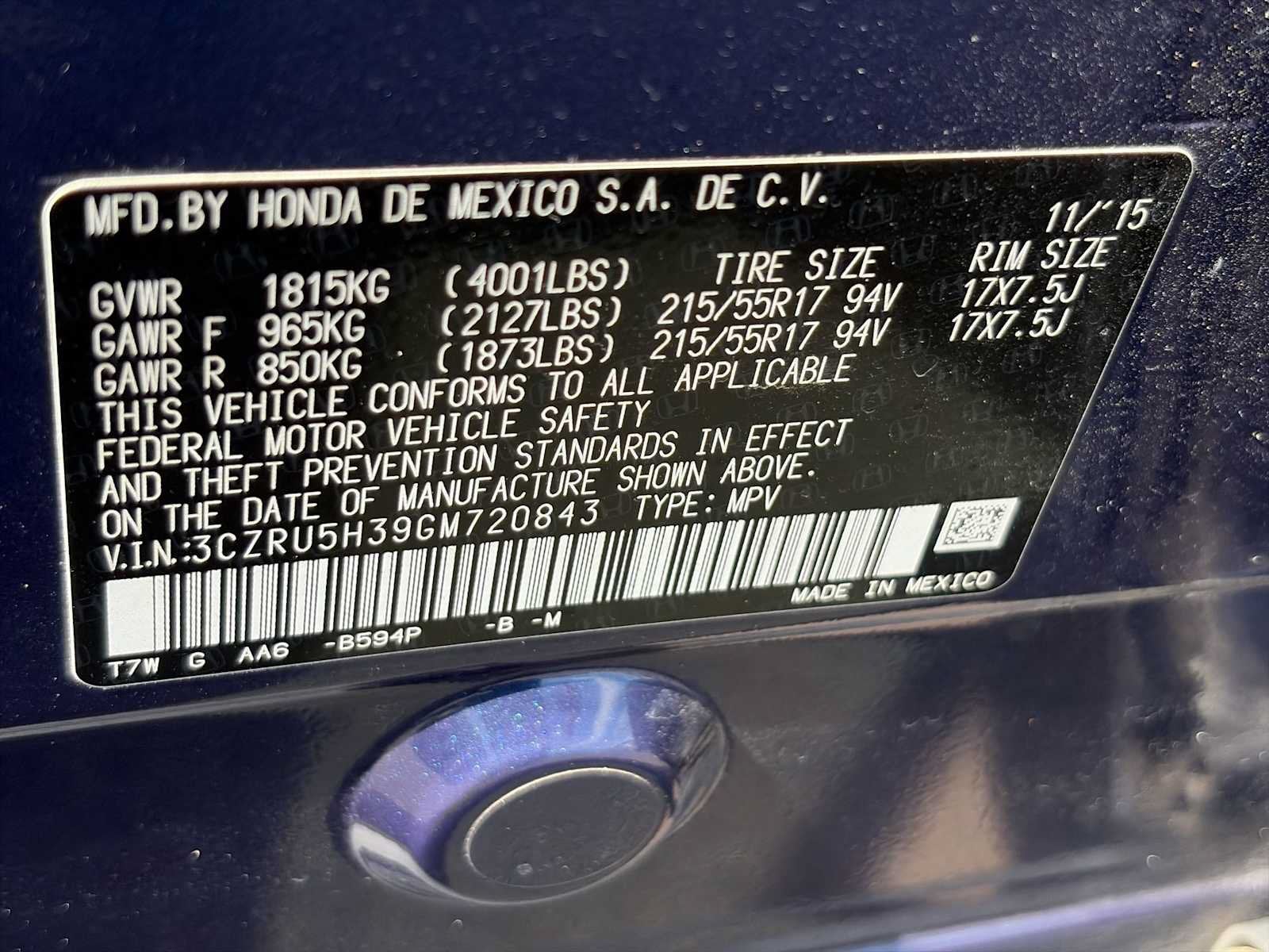 2016 Honda HR-V LX