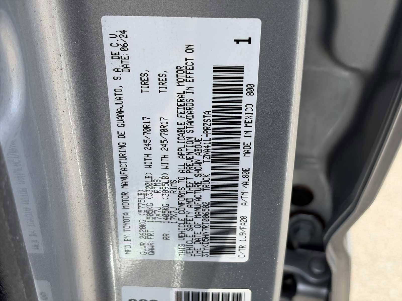 2024 Toyota Tacoma 2WD SR
