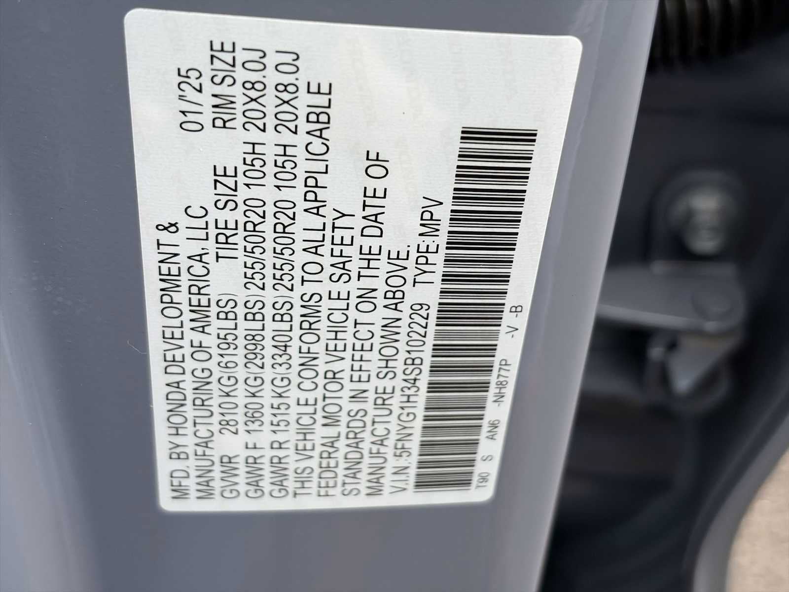 2025 Honda Pilot Sport