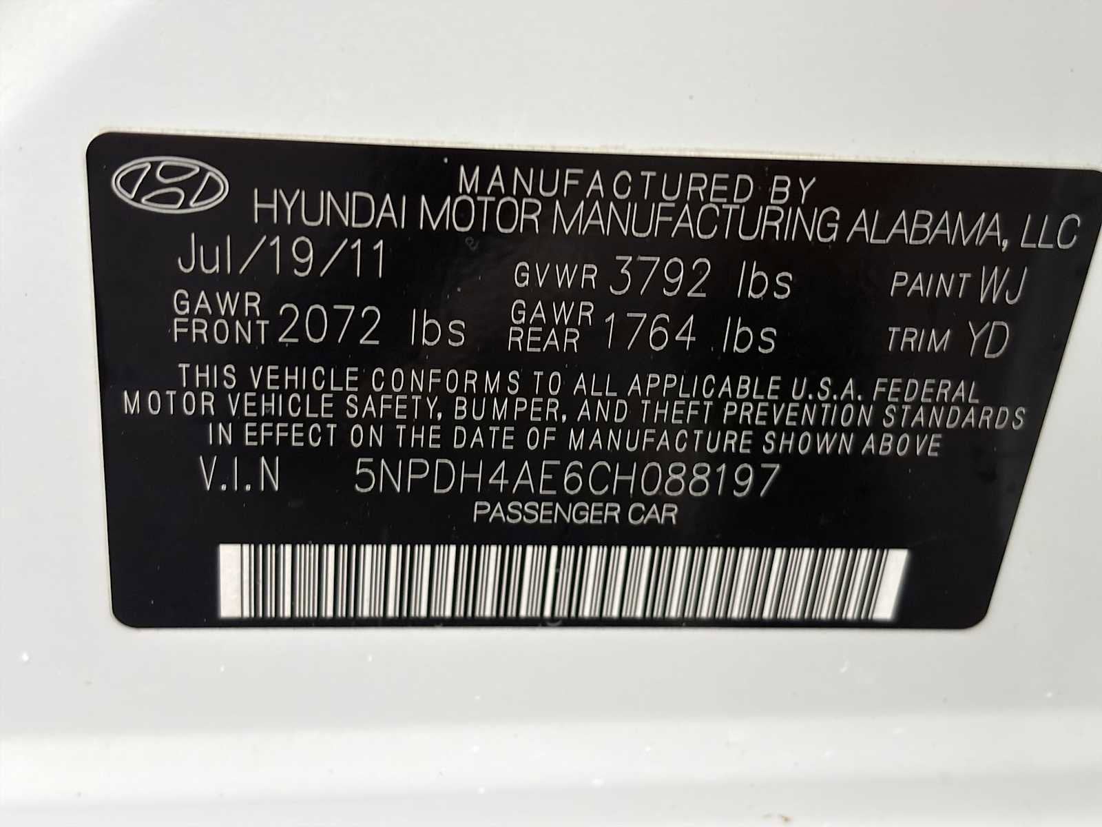 2012 Hyundai Elantra GLS