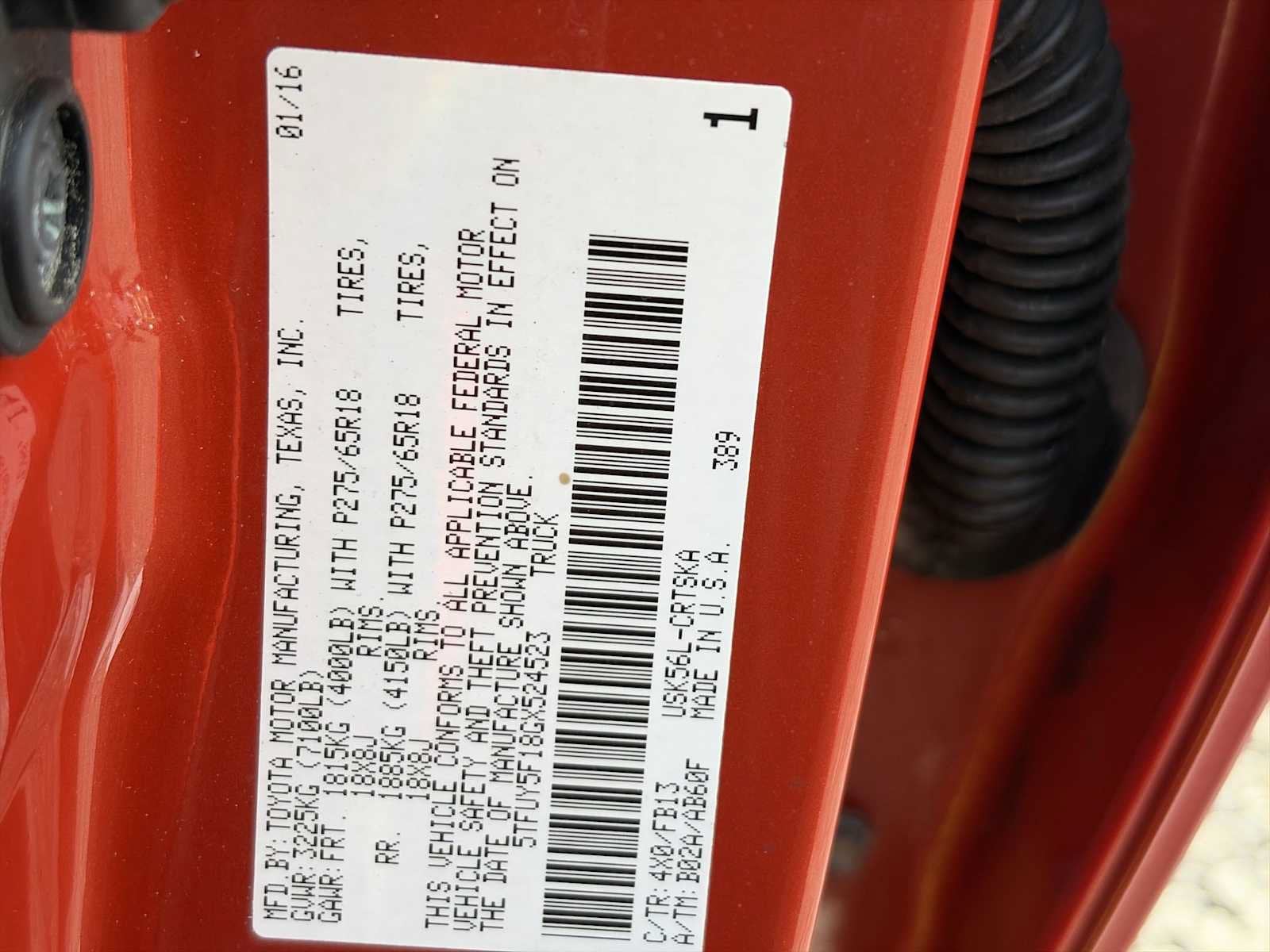2016 Toyota Tundra 4WD Truck SR