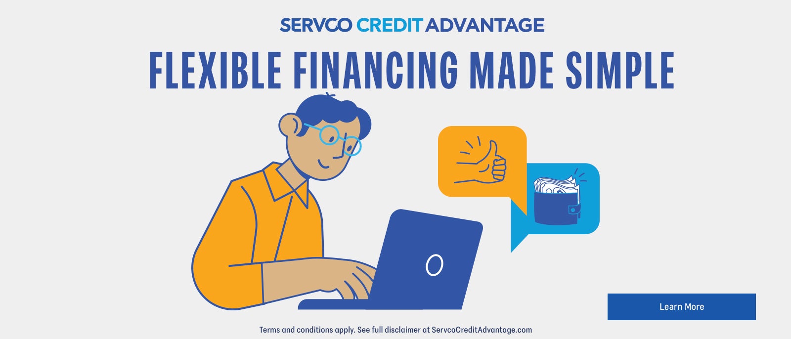 Flexible financing with the Servco Credit Advantage 