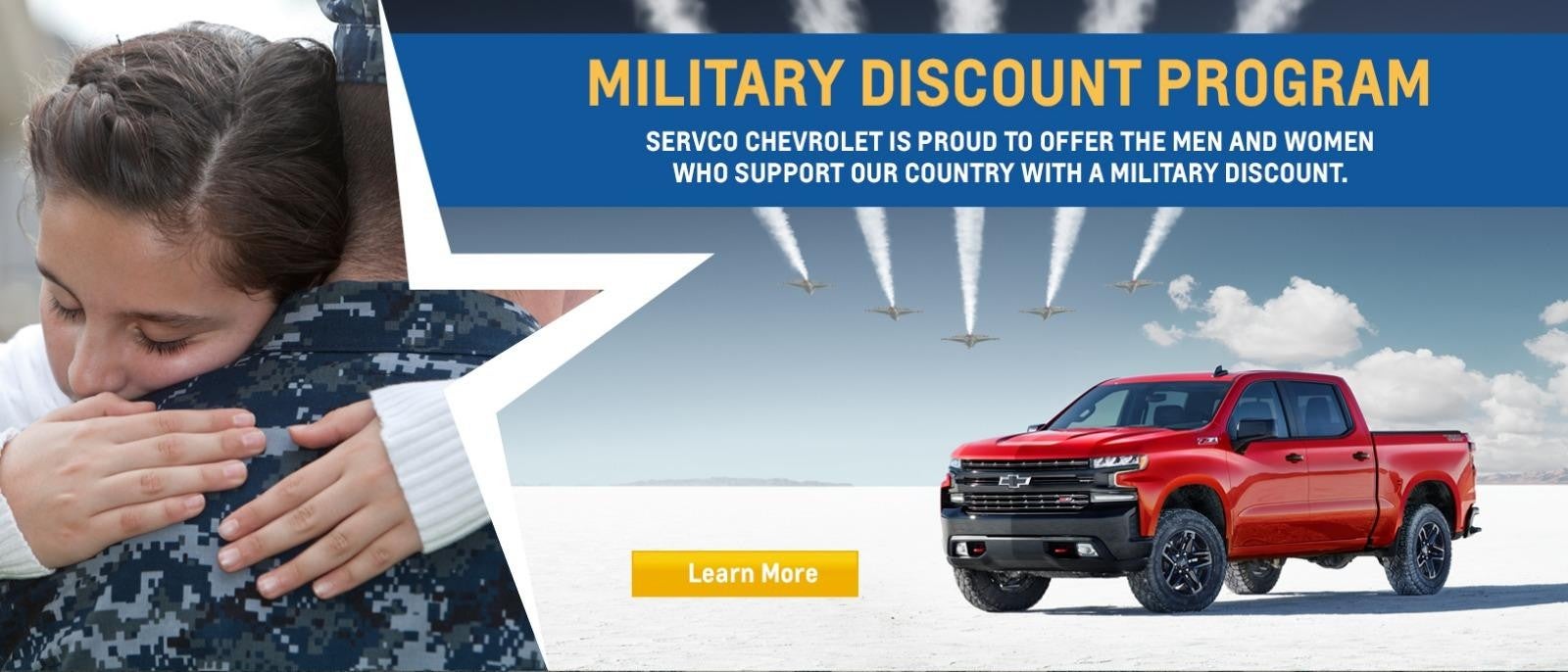 Military discount banner